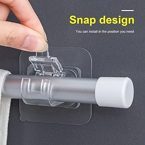 Self Adhesive Curtain Rod Holder Clips |🔥FLAT 50% SAVINGS🔥